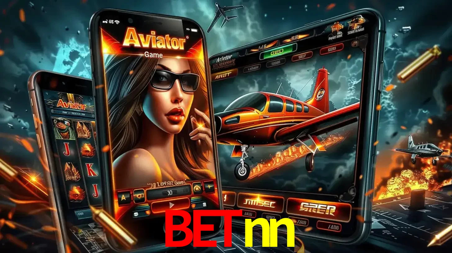 O popular jogo de apostas Aviator exibido em vários celulares e tablets, mostrando a interface emocionante e a ação de voo disponíveis para jogar agora no betnn.