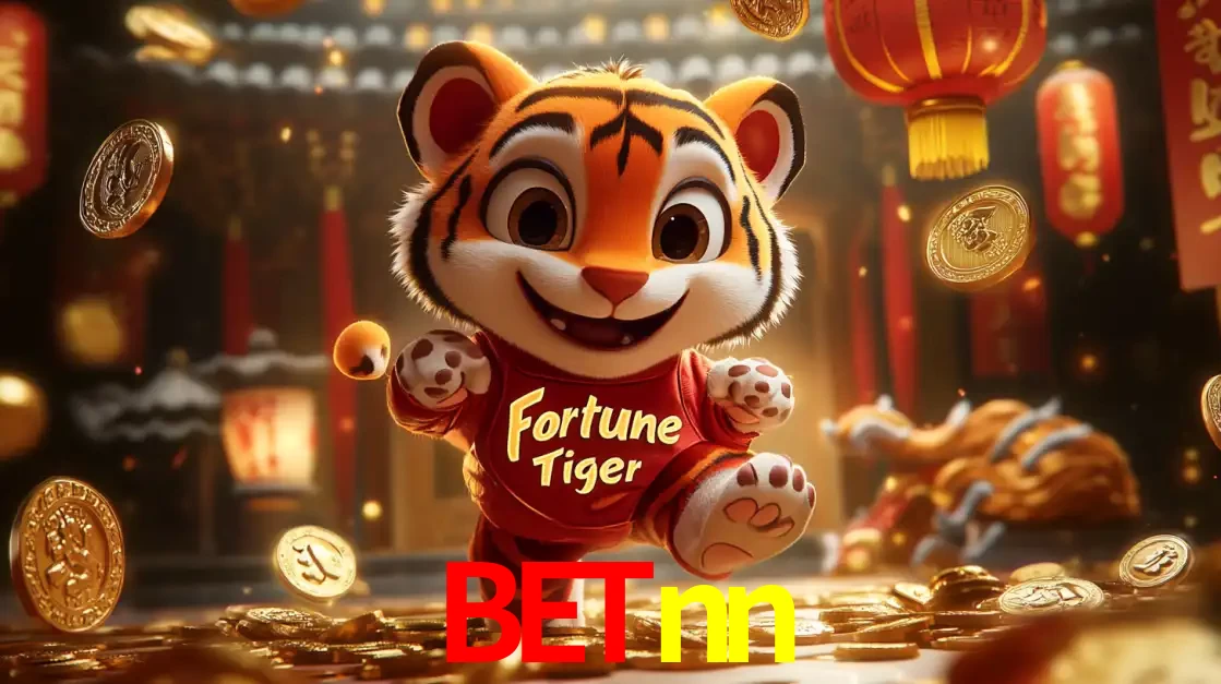 O alegre personagem do Fortune Tiger correndo sobre um caminho de moedas de ouro, simbolizando os grandes prêmios e a diversão do popular jogo de slot do betnn.